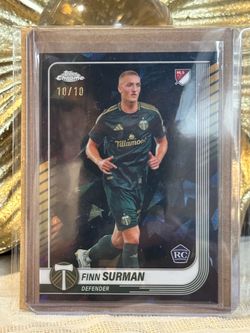 2025 Topps Chrome MLS Finn Surman RC /10 (Scored World Cup Goal for New Zealand)