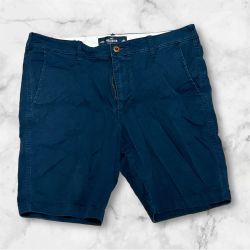 Men's Hollister Shorts - Navy Blue - Size 34