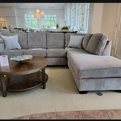 By Ashley Contemporary Comfort Light Sectional Couch 👍 Fast Delivery ✅