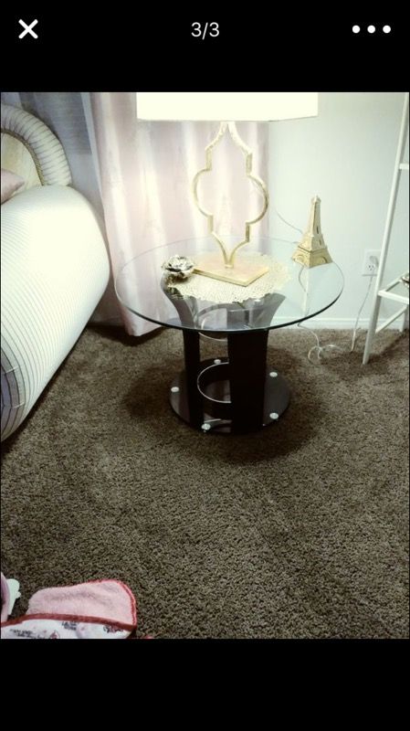 One coffee table 2 end tables and a TV stand