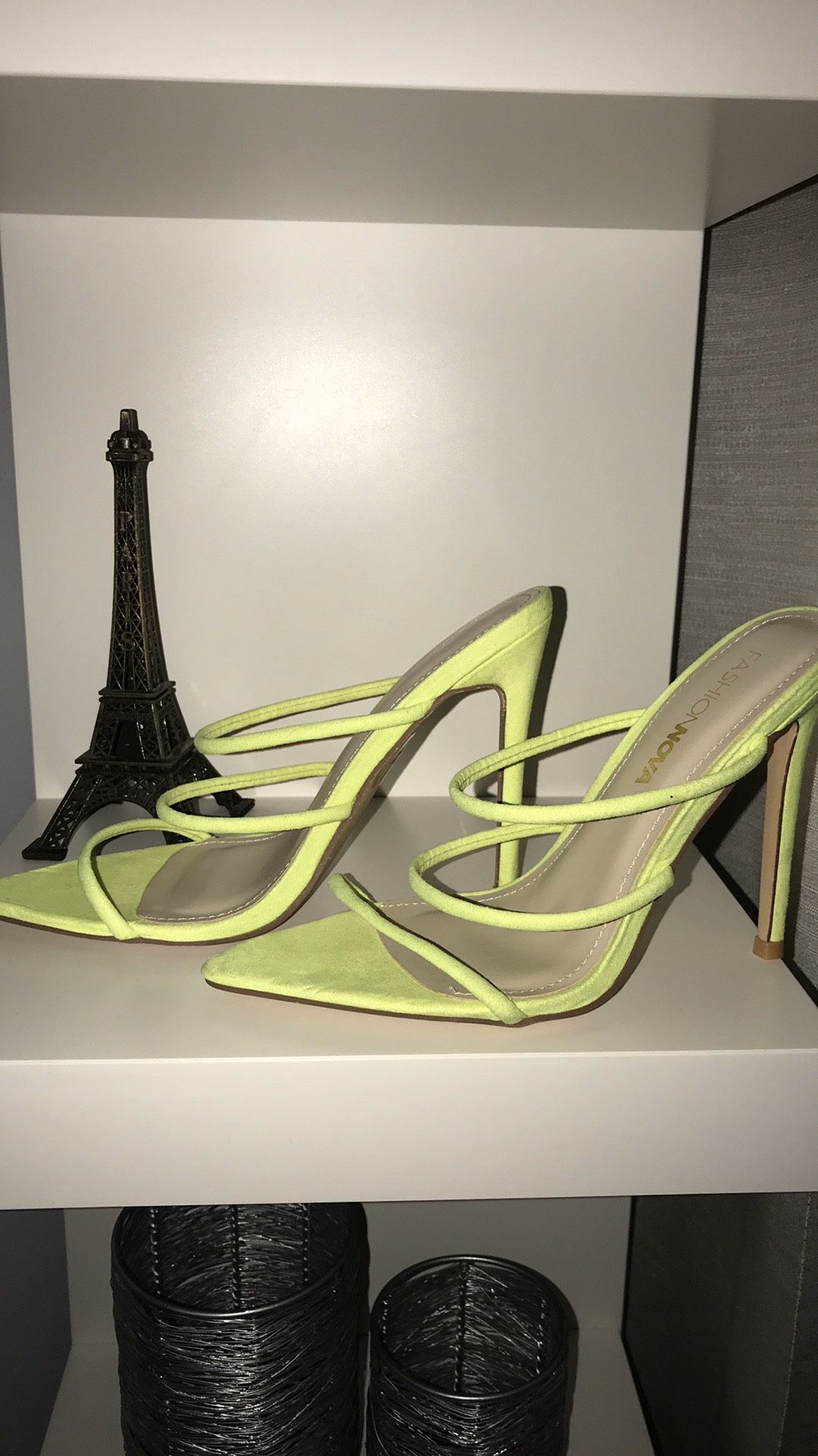 High heels neon green