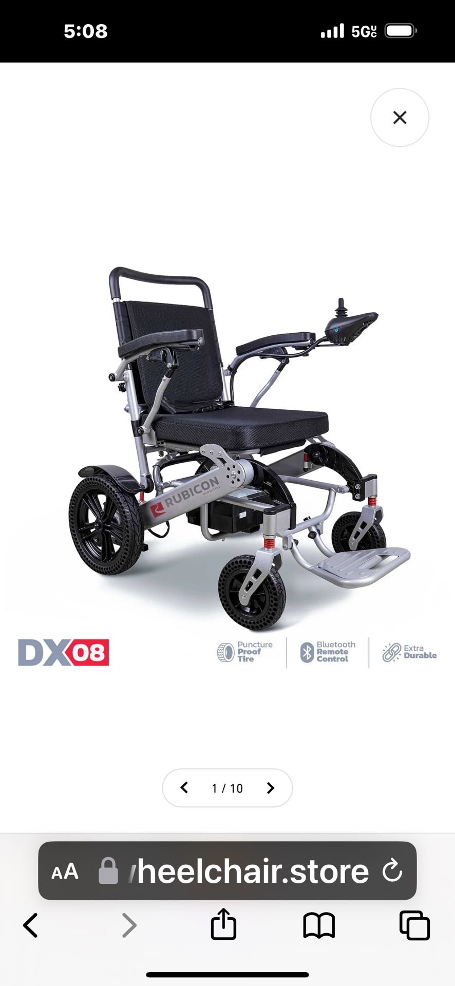 Rubicon DX08 - All Terrain & Heavy Duty - Electric Wheelchair