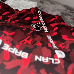 BAPE x Faze Clan Full Zip Hoodie Red