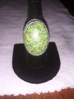 Beautiful X-Large Green Turquoise ring