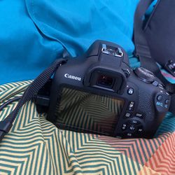 Canon T7 With Tripod And Camera Bag 