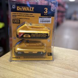 20V MAX Compact Lithium-Ion 3.0Ah Battery Pack (2 Pack)