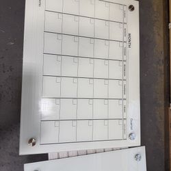 Quartet Glass And Magnetic Whiteboard And Calendar