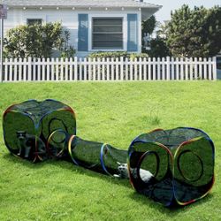 LUCKITTY Outdoor Rainbow Cat Enclosure Playground