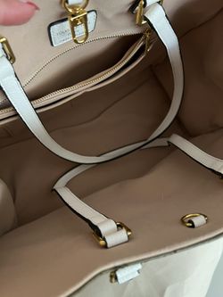 Olive Green And White Tote