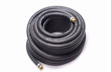 Continental Black Rubber Contractors Water Hose 3/4" x 100'