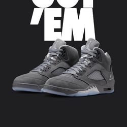 Jordan 5 Wolf Gray size 10.5 & 11 (NO TRADES PRICE IS FIRM)