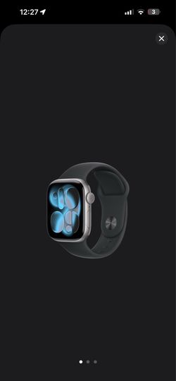 Apple Watch Series 11 GPS, 42mm Jet Black Aluminum Case with Dark Gray Sport Loop