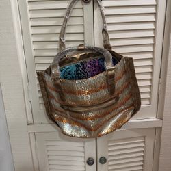 NWT   Sharif Sequin Tote Bag