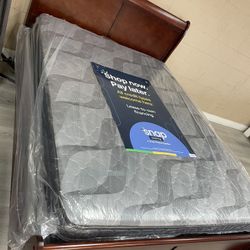 QUEEN BED WITH MATTRESS 