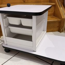 Pedicure Cart, Foot Bath Trolley with Storage