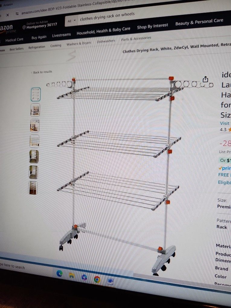Clothes Drying Rack On Wheels