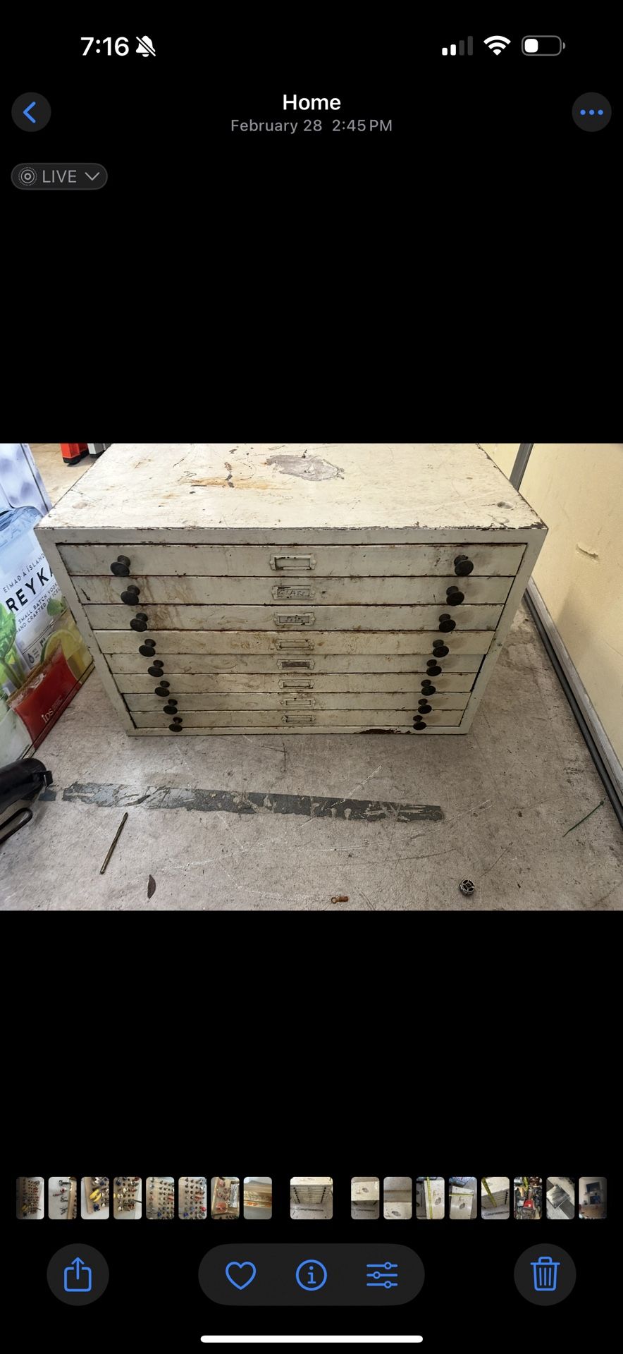 Steel Vintage Parts Cabinet Small