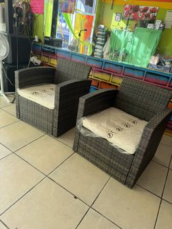 Outdoor Patio Furniture Seat Chair Square Cushions Without Welt, Set of 2, 22x 24”Beige