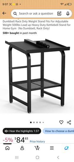 Gym weight dumbbell rack