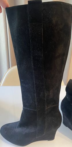 Women’s Black Suede Boots Size 9M