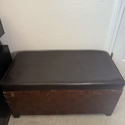 Footstool storage ottoman 