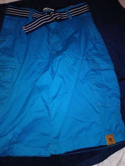 New boys blue cargo shorts