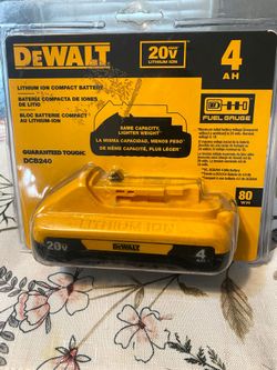 DeWalt 20V Lithium ion 4.0 Ah Battery