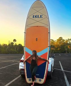 New 15' Isle Megalodon 3 Inflatable SUB-Kayak Paddle Board - Sun/Ice/Coral/Navy