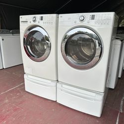 LG Front Load Washer And Dryer Everything Works Great 60 Days Warranty 