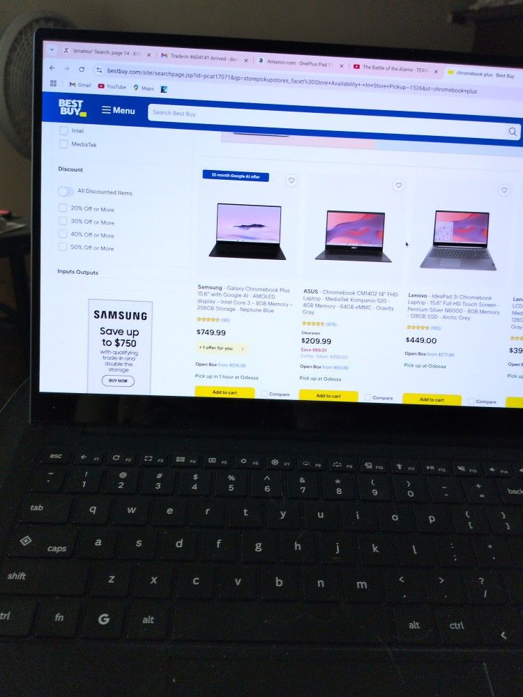 Samsung Chromebook 15.6 I3 8 GB Ram