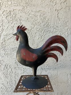 Rooster Iron Metal Garden Indoor Outdoor