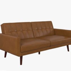 Brand New In Box Leather Sofa/futon