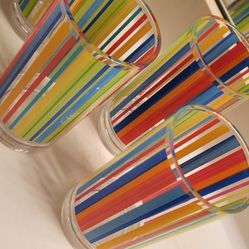 Set Of 4 Plastic Tumblers Drinking GLASSES