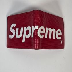 LV Supreme Red Epi Leather Wallet – Rare Collab