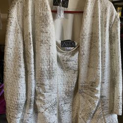 Plus Size Evening Wear. Sleeveless Top And Jacket 