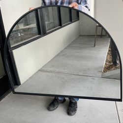 New In Box 47”x 35.5” Tall Wall Decor Mirror Black Metal Frame With MDF Backboard Indoor Furniture Decoration 