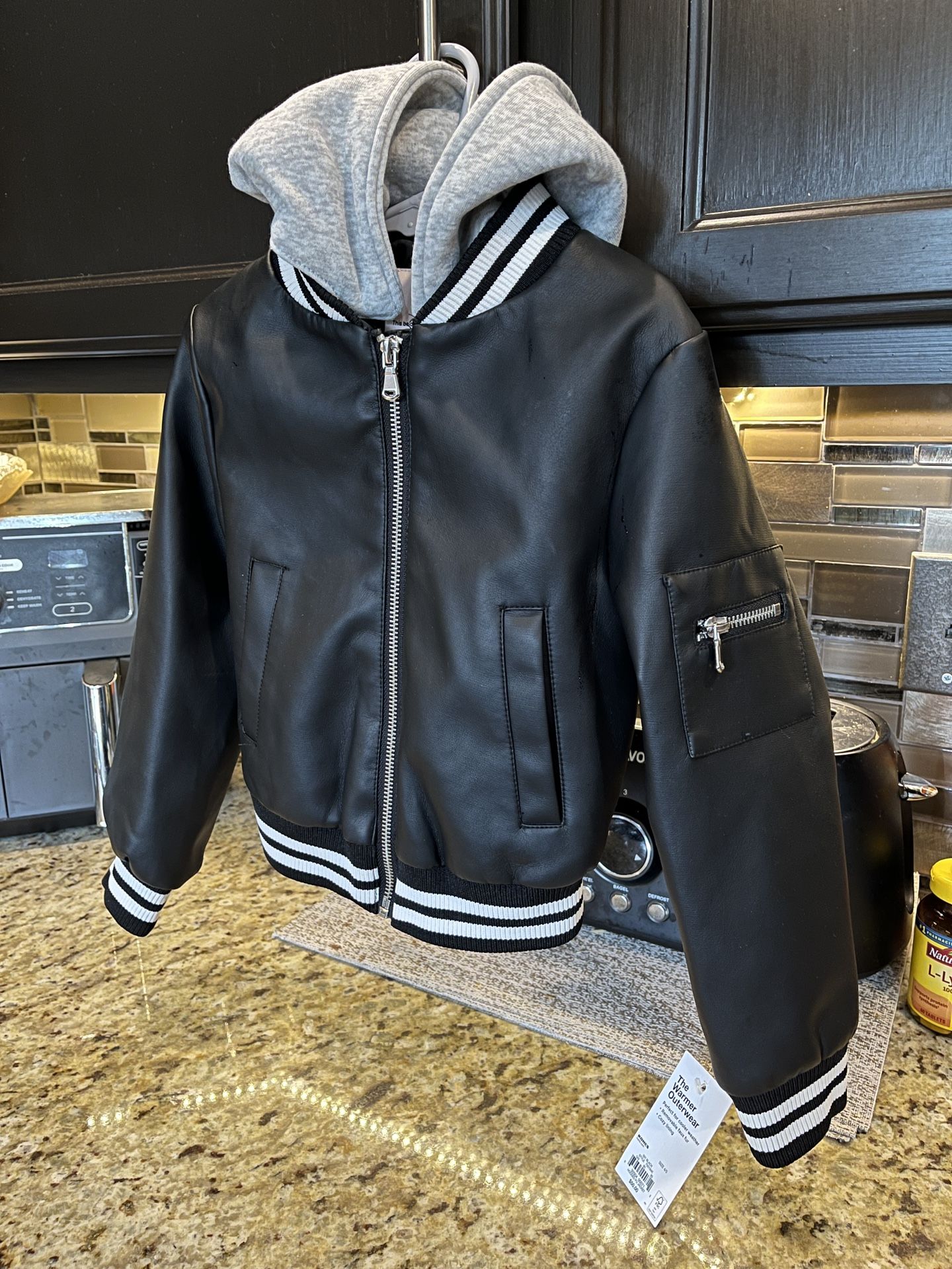 Girls Size Small (4/5T) Hooded Bomber Jacket