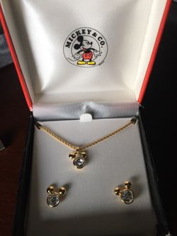 Mickey & co earring and necklace