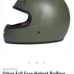 Urban Full Face Helmet Bigbore Army Green Vintage