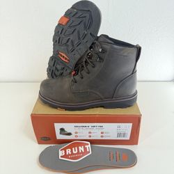Brunt Sullivan 6” Soft Toe Work Boots Mens 11 Dark Brown Worn ONCE w/Marker