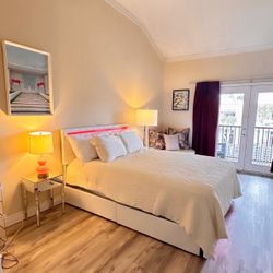 White Pleather Bedframe