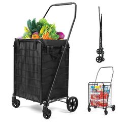 Foldable Shopping Cart with Liner