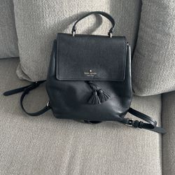 Kate Spade Black Leather Back Pack