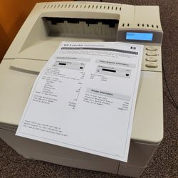One Commercial Grade Printer: HP 4100, Network Printer 