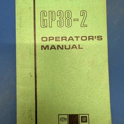 General Motors GP 38-2 Operator's Manual 