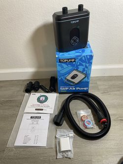 TOPUMP Rechargeable 20PSI Electric SUP Pump inflator for Paddle Board Kayak New