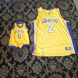 Lake Lakers 2XL Lonzo Ball Jersey And 0 To 3-month-old Onesie Jersey Will Sell Separately