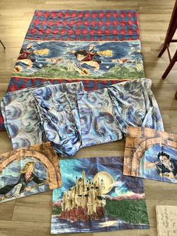 Harry Potter Vintage Twin Bedding Set Quilt Comforter Sheets Pillowcases Pillow Sham Year 2000