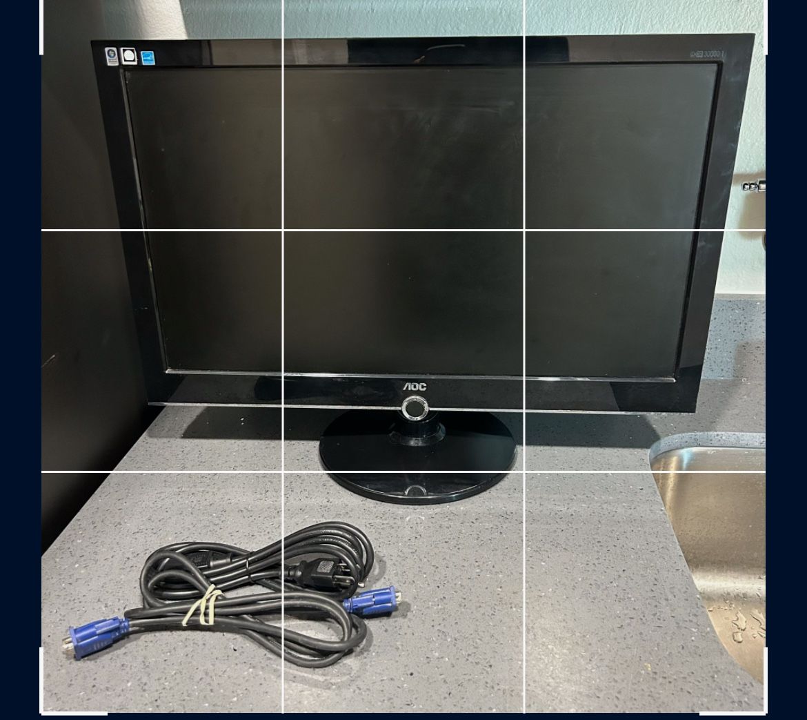 AOC 23” Computer Monitor PC Works Great!