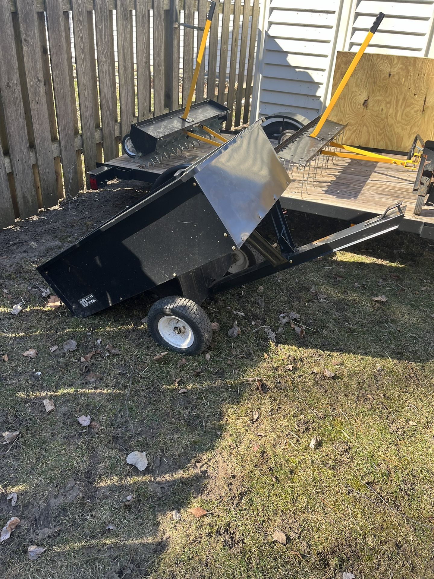 10 Cu Ft Yard Cart For Riding Mower